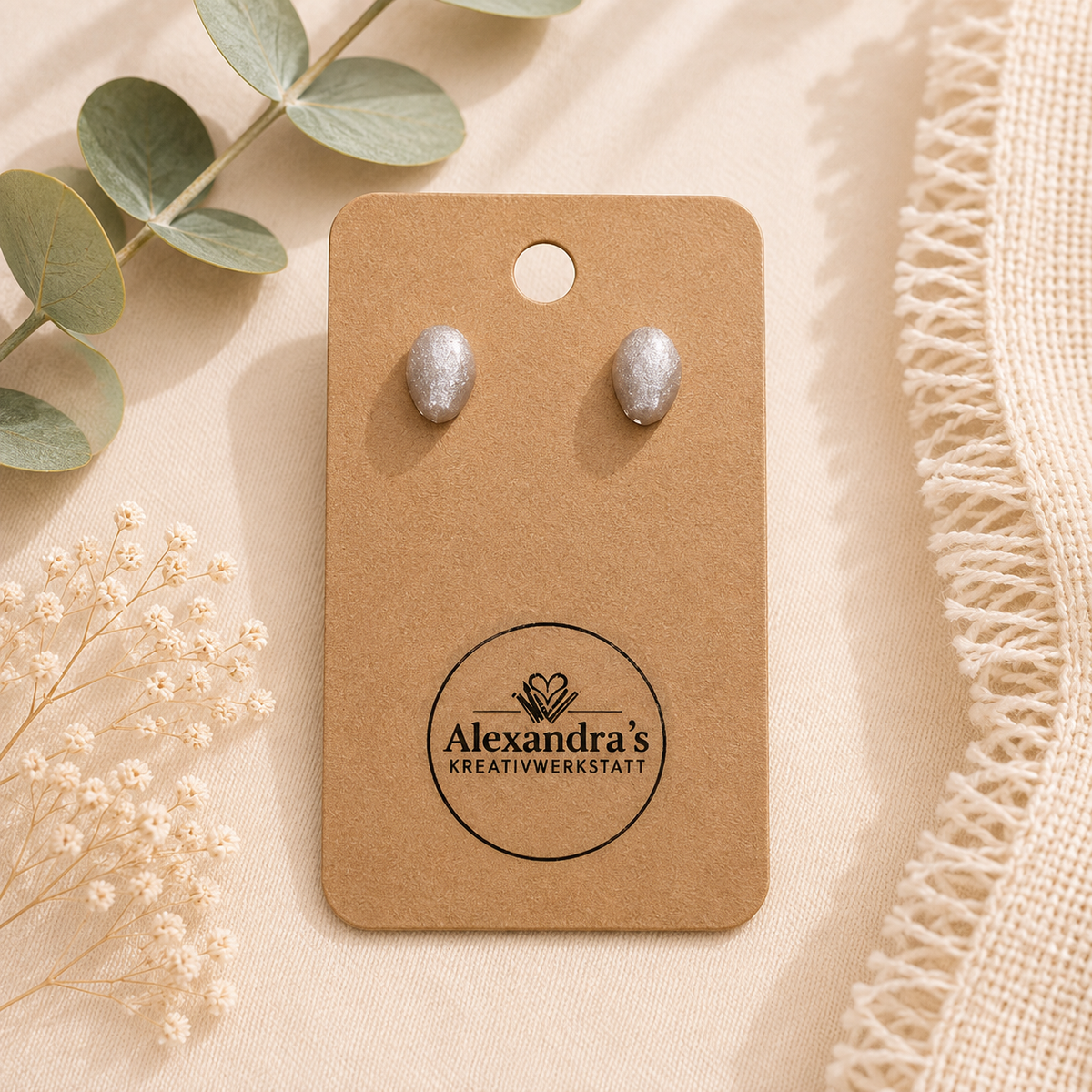 Ohrstecker Organic Oval