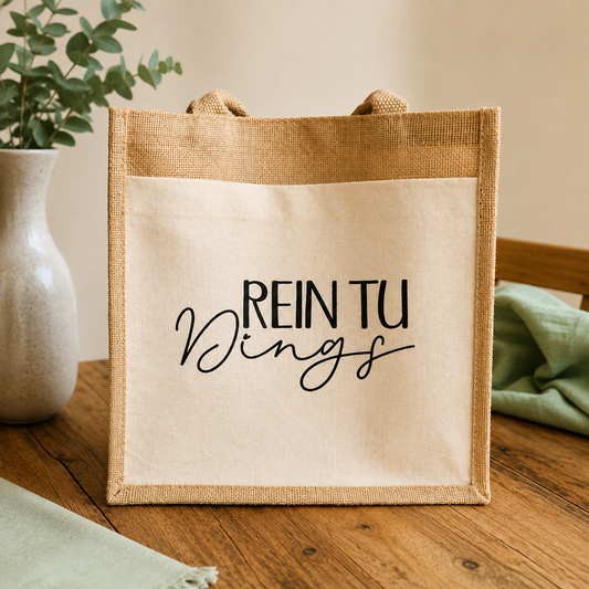 Jutetasche - Rein tu Dings